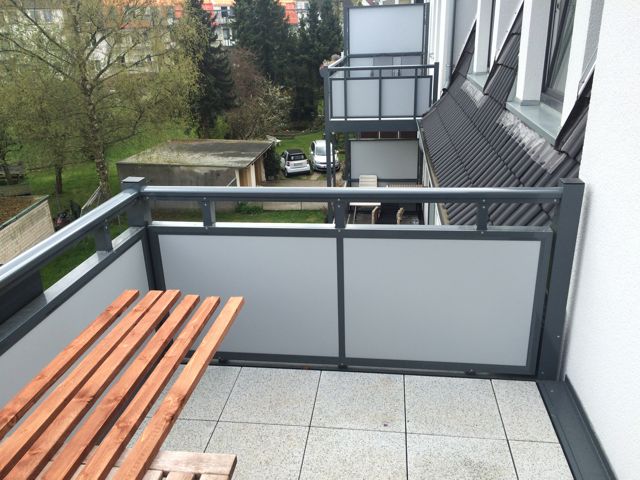 Balkon Bambus Sichtschutz selber bauen - Anfangssituation