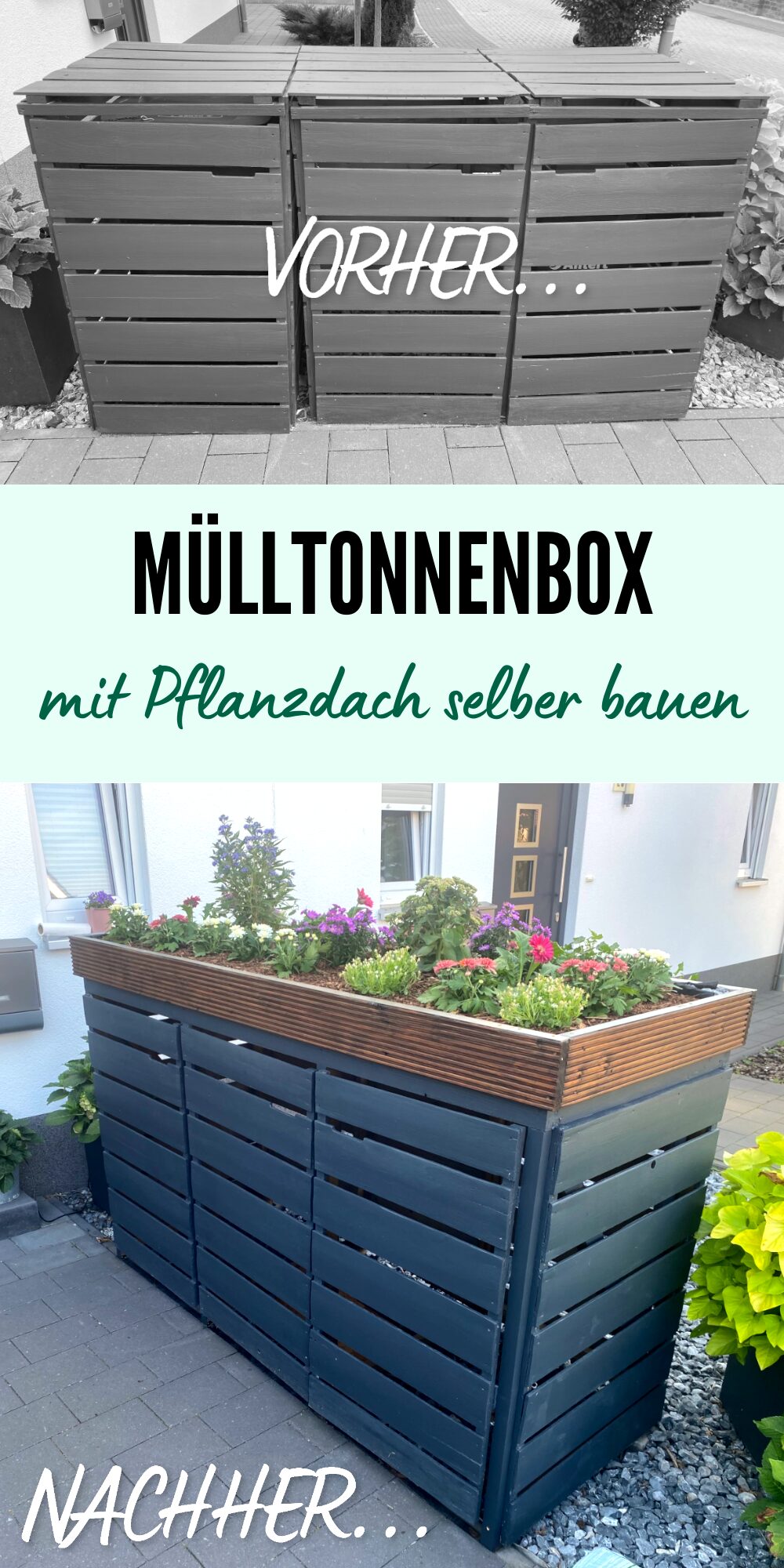 M Lltonnenbox Mit Pflanzdach Selber Bauen Diy Bauanleitung