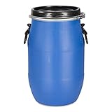 kanister-vertrieb® 30 Liter Weithalsfass, Deckelfass, Spannringfass schwarz, blau, grün (blau)