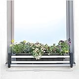 Blumenkasten Halterung Fensterbank außen, masu BASISSET, Blumenkastenhalterung ohne Bohren, sichert...