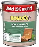 Bondex Douglasien Öl 3 L für 66 m² | Extrem wasserabweisend | Schützt vor Rissbildung und...