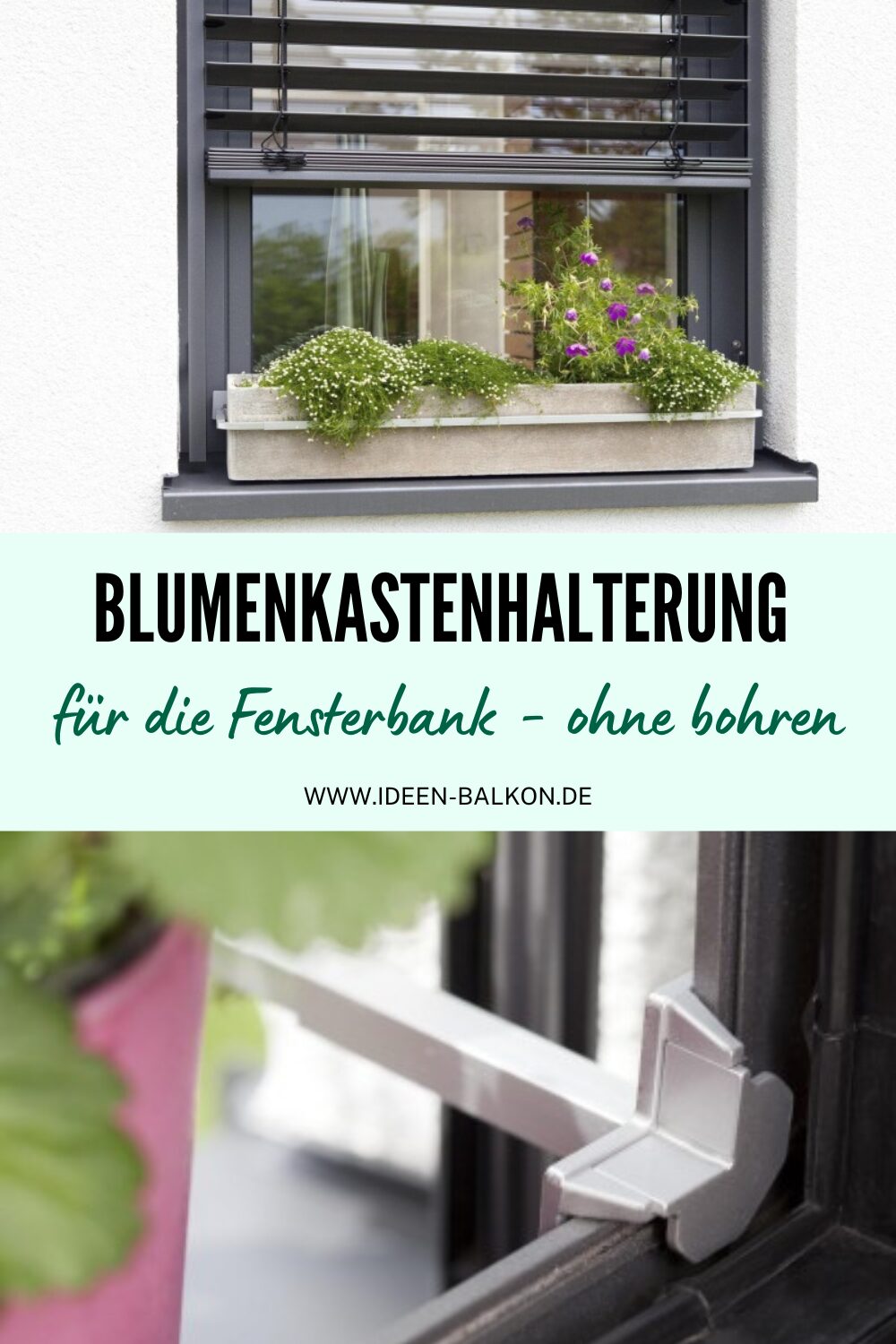 Blumenkastenhalterung für Fensterbank – ohne bohren Hauptbild