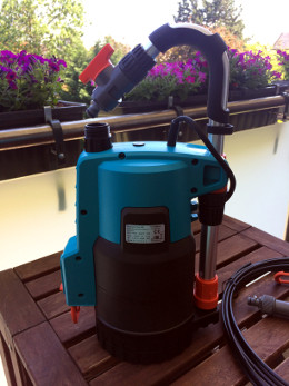 Automatisches Bewässerungssystem für den Balkon Pumpe Gardena 4000 2 automatic links