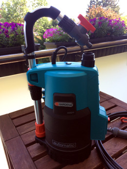 Automatisches Bewässerungssystem für den Balkon Pumpe Gardena 4000 2 automatic